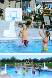 Dunnrite Pool Products : Poolsport Basketball & Vollyball Game