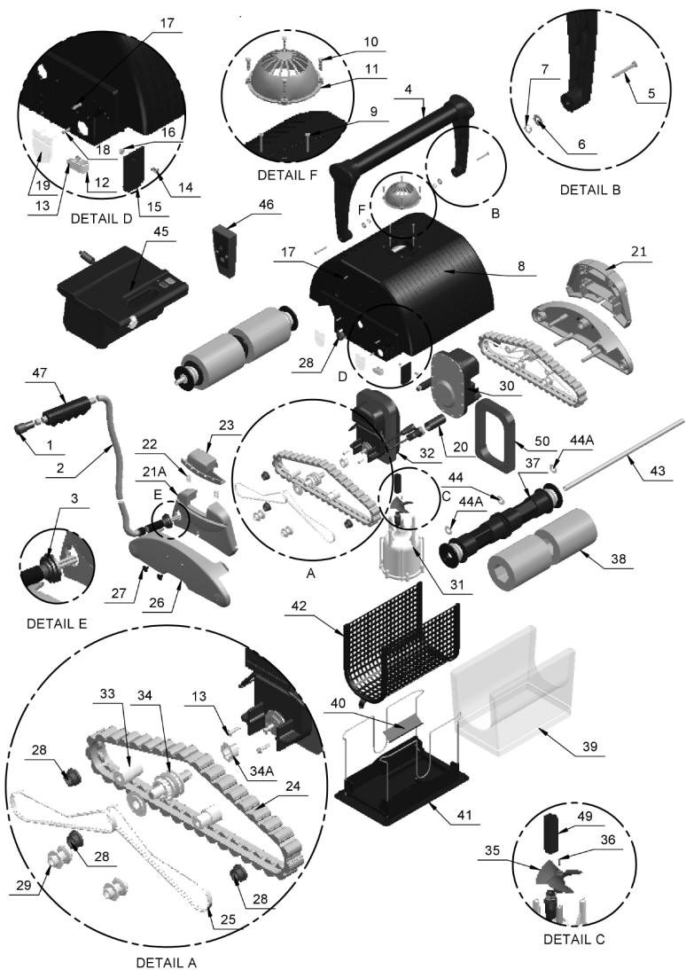 Aquatron : Blue Diamond RC Schematics : Robotic Pool Cleaner Parts & Repairs