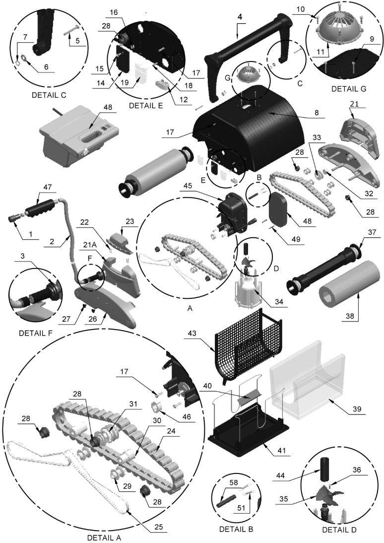 Aquatron : Blue Diamond Schematics : Robotic Pool Cleaner Parts & Repairs