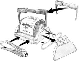 Hayward TigerShark Replacement Parts : TigerShark Quick Clean Schematics : TigerShark Plus Remote Control Parts list : TigerShark Repairs : TigerShark Pool Cleaner